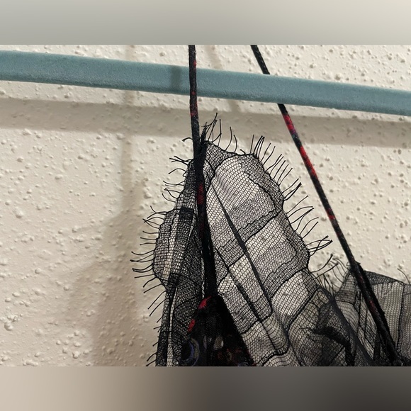 Iro Paris Dasher Lace Trim Floral Bubble Racerback Tank Top - Size 34 - Picture 4 of 12